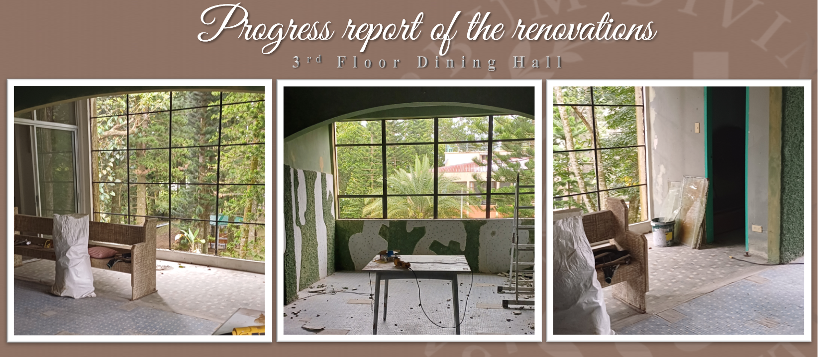 Progress report on the Renovations (Dining Hall)